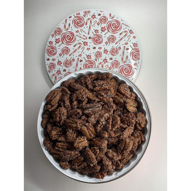 Cinnamon Roasted Nuts Gift Tin (Pecans, 2 Pound)