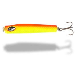 Rhino Premium Hardeel Sea Fishing Lure Hardbait for Sea Predators Lifelike Action and Running Behavior Highly Robust and Strong Fluo Orange/Fluo Yellow 17 g