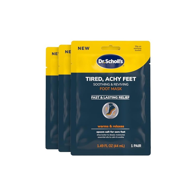 Dr. Scholl's Máscara de Pies Autocalentable con Manteca de Karité,