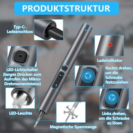 Electric Screwdriver Set - 52 in 1 Magnetic Electric Screwdriver, KKMOL Precision Screwdriver Set, Electric Screwdriver Set for Phone, Laptop, Camera, Watch