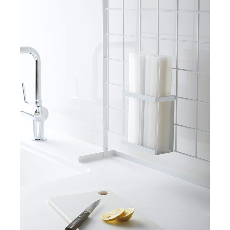 Yamazaki Kitchen Rack, Horizontal Stove Rack, Freestanding Mesh Panel for