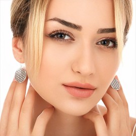 Flower of Life Earrings - 925 Sterling Silver - Hanging - Flower of Life