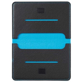 Tristrams THF-MC06DLB Passbook Case, Black x Light Blue