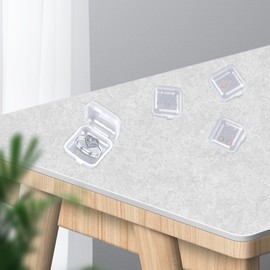 HONGYIECO 80 Pcs Mini Square Storage Containers and Organizer with Hinged Lid,Transparent Craft Supply Box for Earrings Chains Tiny Items Earplug