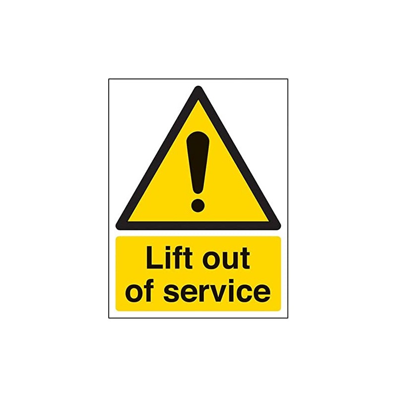 V Safety Lift out of service Magnetic Safety Sign 150mm