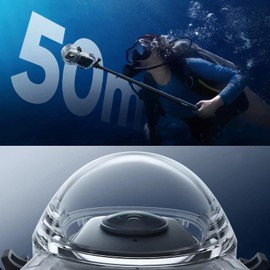 HUAYUWA Invisible 50M (164ft) Dive Case/Housing Compatible with Insta360 X3 Action Camera Underwater Photography Housing for Insta 360 X3 Waterproof Case