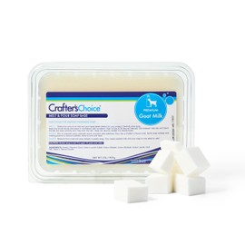 Crafter's Choice Premium Glycerin Melt and Pour Soap Base for Soap Making and DIY Crafting Projects, 2LB Block (Goat Milk)