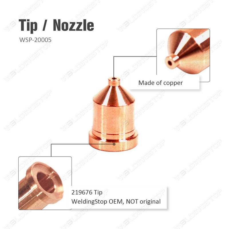Plasma Torch Electrode Tip Drag Shield for Miller Spectrum 875