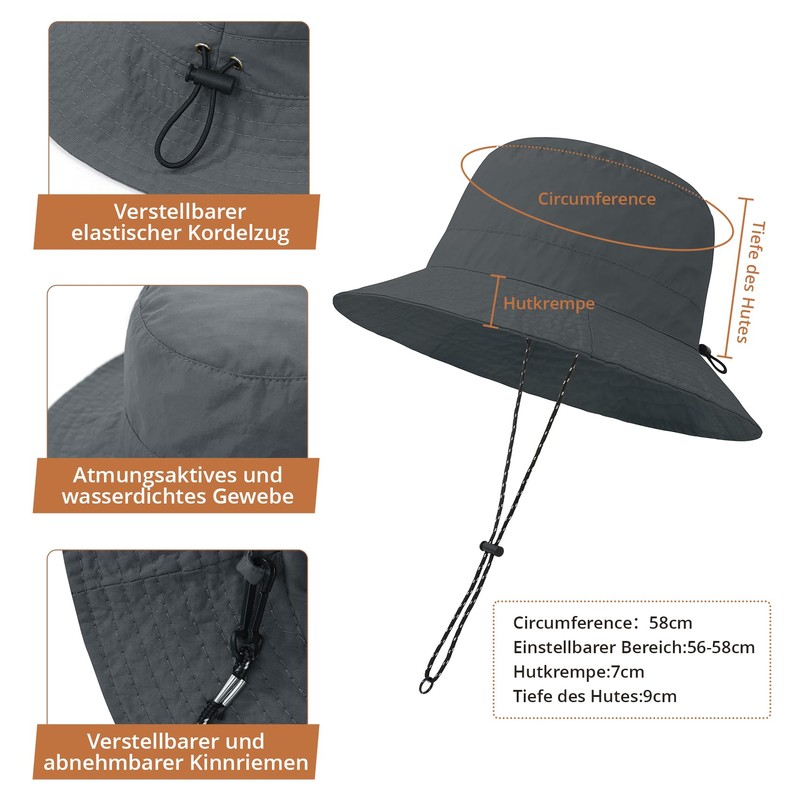 Durio Rain Hat Women's Waterproof Fishing Hat Women Men Fishing