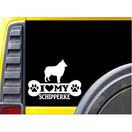EZ-STIK Schipperke Bone Sticker L020 8 inch Dog Rescue Decal