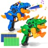 2 Pack Dinosaur Blaster Guns for Nerf Stocking Stuffers for