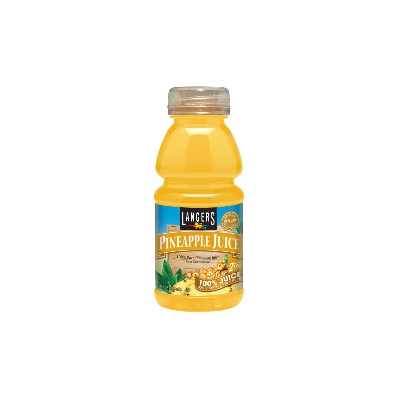 Langers 100% Pineapple Juice, 10 Fl Oz (Pack of 12)