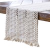 Macrame Table Runners Cotton Linen Fringe Boho Table Runner, Rustic