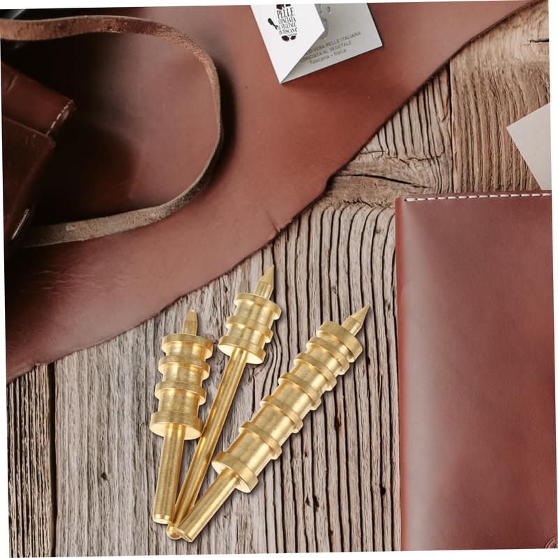 Operitacx DIY Leather Craft Kit 3pcs Copper Leather Slicker Creaser