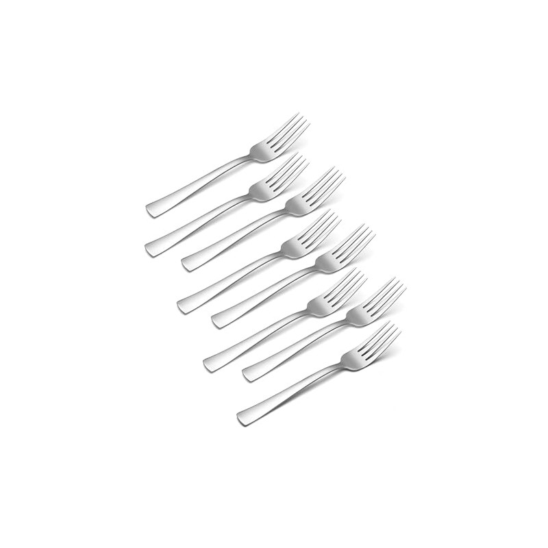 Oneida Zinc Everyday Flatware Dinner Forks, Set of 8, 18/0
