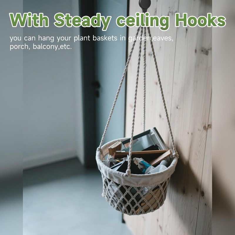 Bvtpoyy Plant Rollers Hooks Hanging Basket Hanger