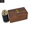 6" inch Handheld Brass Telescope with Wooden Box - Pirate