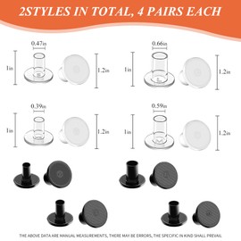 High Heel Protectors, 16 Pairs Heel Stoppers & Heel Repair Caps - 4 Sizes Shoe Heel Cover for Women Perfect for Weddings, Grass, Gravel，Wetlands