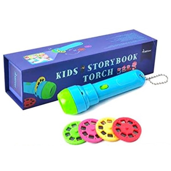 Binnan Story Projection Flashlight Projection Torch Toy Kids Sleep Stories