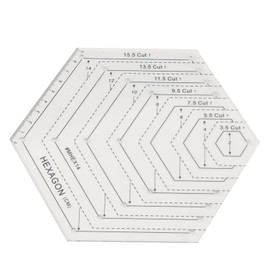 LGEGE 4 Pieces Quilting Ruler Set, 45/60 Degree Diamond Hexagonal and Triangle Ruler for Designers and Tailors, Perfect for Drawing, DIY Quilting, Sewing Projects