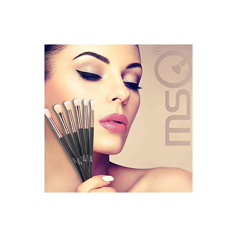 MSQ 6pcs Eyeshadow Brushes Eye Makeup Brushes Set Synthetic Hairs