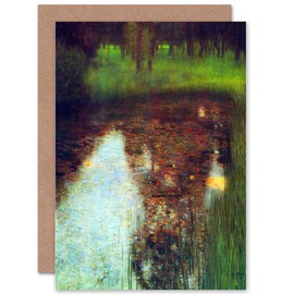 Wee Blue Coo GUSTAV KLIMT THE MARSH OLD MASTER PAINTING REPRODUCTION GREETINGS CARD