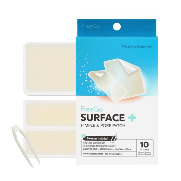 FreeGo Hydrocolloid Acne Patches for Face, Large Pimple Patches for