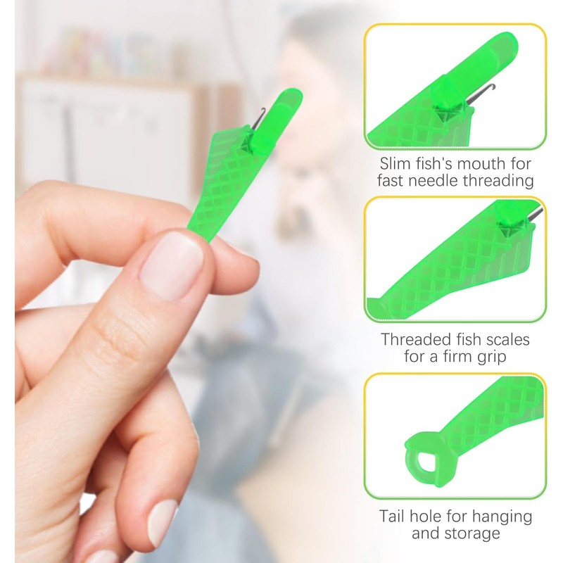 10 Pcs Fish Mouth Automatic Sewing Needle Threader - Easy-to-use