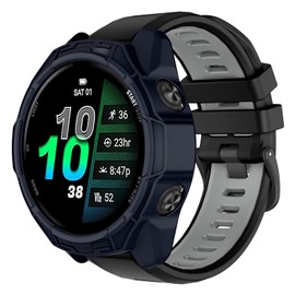 MYSNBKN Case for Garmin Forerunner 570 47MM/970 TPU Bumper Proof Protective