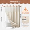 WONICY No Hooks Luxury Shower Curtain Set with Snap-in Liner,