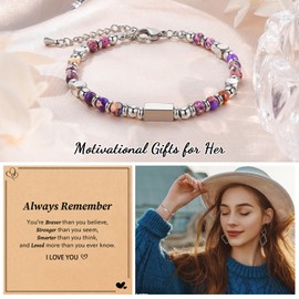 SUNSH Gift for Girl Women Unique Anxiety Bracelet Inspirational Gift Motivational Gift for Teen Gift Idea Gift for Friend Women Girl Teen Sister Daughter Gift for Christmas/Birthday/Back to School