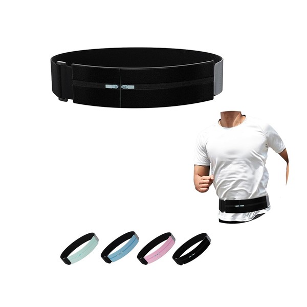 Kumomi Running Pouch, Waist Pouch, Running, 3 Pockets, Waterproof, Sweat-proof,