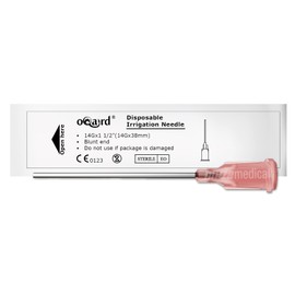 Oqard Blunt without Bevel Mixing Needles No Prick Liquid Refill, Pink 18G - Pack of 20