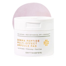 DERMACENTRIC Derma Peptide Multi-Effect Ampoule Cotton Pads | Vegan Pore Minimizer & Face Exfoliator Toner Pads | Hydrating & Firming Daily Cotton Pads for Face w/Ampoule Essence Toner (70 sheets)