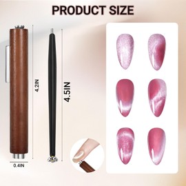 Cat Eye Magnet for Nails,Multifunctional Powerful Nail Magnet,3 IN 1 for Home DIY Salon,Studio,3 Pack.