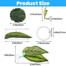 5 Pcs Betta Fish Leaf Hammock Soft Aquarium Decor Plastic Plants Betta Fish Tank Decorations Aquarium Decor Comfortable Rest Area for Simulating The Natural Habitat Fishes Aquarium Ornaments