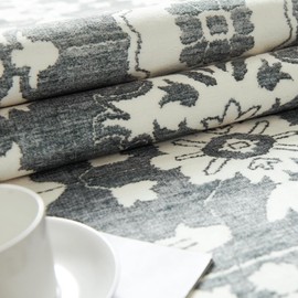 jinchan Area Rug 8x10 Washable Rug, Vintage Large Floral Oriental Mat Ultra-Thin Non Slip Traditional Border Carpet for Bedroom Living Room Dining Room Kitchen Farmhouse Decor Gray