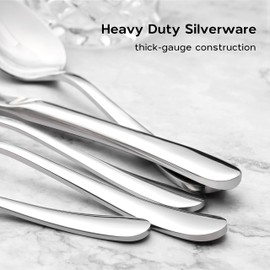 Onader 60 Piece Heavy Duty Flatware Set Stainless Steel Silverware Cutlery Set for 12