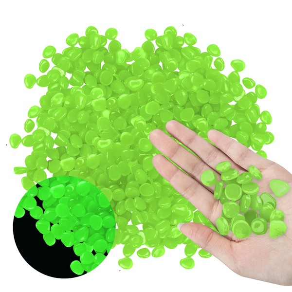 MOAMUN Glow in The Dark Pebbles Garden Stones 1000 Pcs