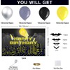 54 PCS Bat Theme Birthday Decorations Superhero Super City Backdrop