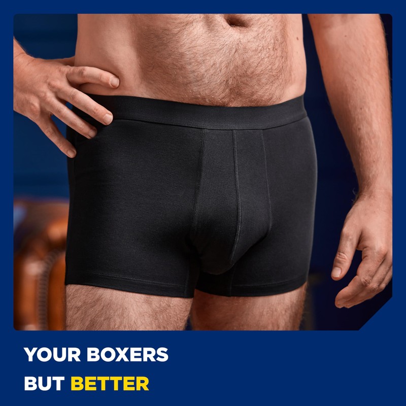 Tena Men Washable Mens Boxers Soft, Comfy and Secure Boxers