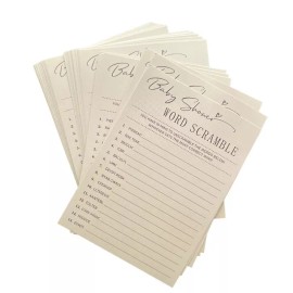 Unbranded Baby Shower Word Scramble 30 Card Game