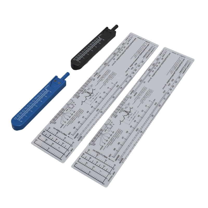 2 Sets EKG Calipers and EKG Ruler Combination Set Electrocardiogram