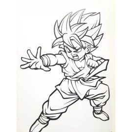 Kid Goku Super Saiyan Sticker Vinyl Decal Great for Windows Walls Waterproof!