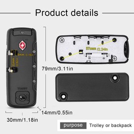 Reccisokz 2 Piece Luggage Security Lock, TSA Suitcase Lock, TSA Combination Lock, Luggage Lock, Hard Shell Luggage, Retrofit Luggage Lock