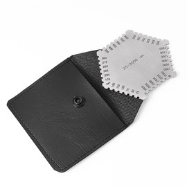 Duokon Hexagonal Wet Film Thickness Gauge, 25-3000 µm Stainless Steel Wet Film Comb with Black Casing, Thickness Gauge for Architectural Painting, Paint, Home Construction