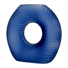 Bergamo Art 8 Inch Tall Decorative Handmade Glass Artistic Flower Vase in Blue