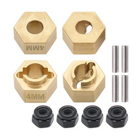 GTHELE Brass Wheel Hex Hub 4mm Extenders Adaptor Set for 1/18 TRX4M Upgrade Parts RC Crawler Car