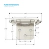 10 Pack (5 Pairs) 1/2 Inch Overlay Kitchen Cabinet Hinges,