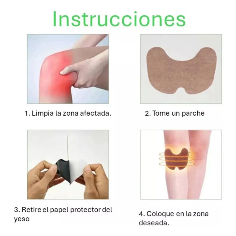 Kit 120 Parches Para Dolor De Rodilla Artritis Alivio Dolor